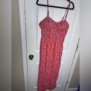 Kohl's Red Floral Midi Dress